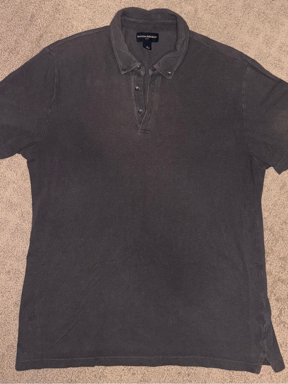 Banana Republic Grey Polo/Golf Short-Sleeve Shirt